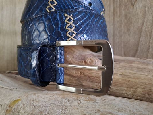 ceinture crocodile en cuir véritable