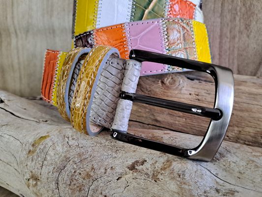 ceinture crocodile en cuir véritable