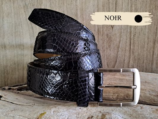ceinture crocodile en cuir véritable