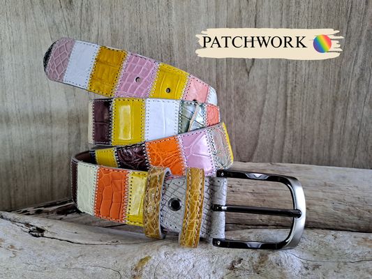 ceinture crocodile en cuir véritable