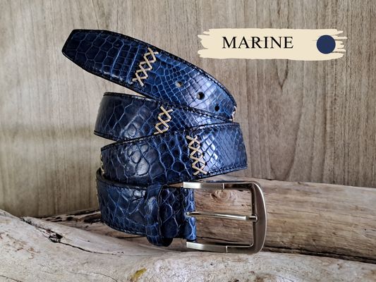 ceinture crocodile en cuir véritable