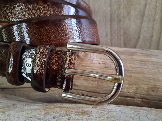 Ceinture femme fantaisie en cuir de vachette véritable