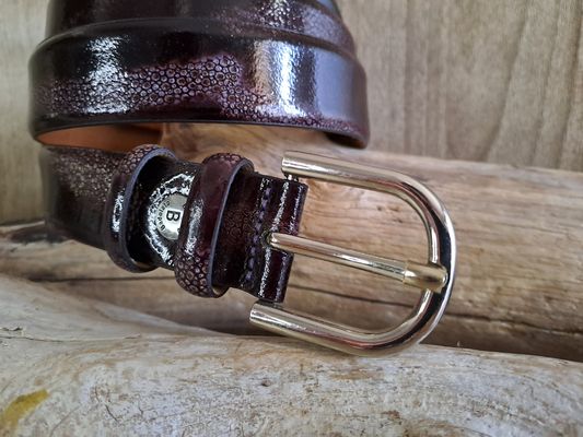 Ceinture femme fantaisie en cuir de vachette véritable