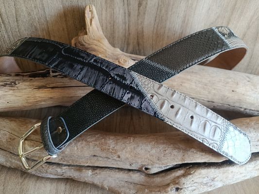 Ceinture luxe en cuir de python véritable
