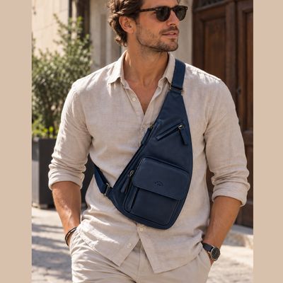 Petite sacoche cuir homme
